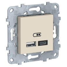 Розетка компьютерная USBx2 Schneider Electric Unica New тип А+С NU501844