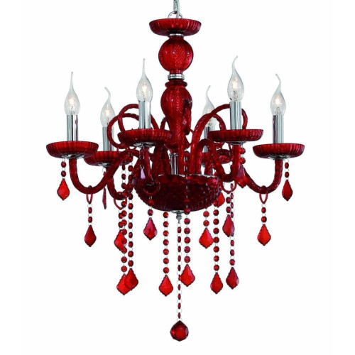 Подвесная люстра Ideal Lux Giudecca SP6 Rosso 027418