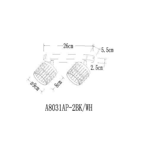 Спот Arte Lamp Atria A8031PL-2BK