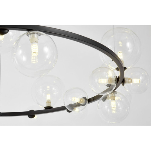Подвесная люстра Lumina Deco LDP 7033-24 BK+CL