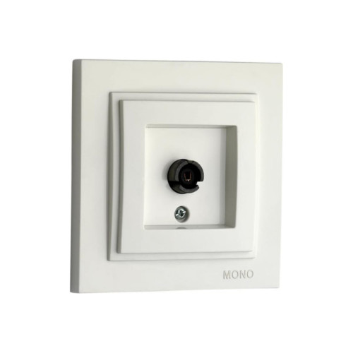 Розетка TV концевая с экраном Mono Electric Despina жемчуг 102-252505-138
