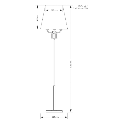 Торшер Kutek Mood Prato PRA-LS-1(N)