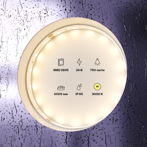 Светодиодная лента Maytoni Led Strip 24В 2835 7,2Вт/м 3000K 5м IP65 20016