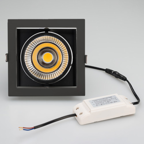 Встраиваемый светильник Arlight CL-KARDAN-S152x152-25W Warm3000 (BK-BK, 30 deg) 037030