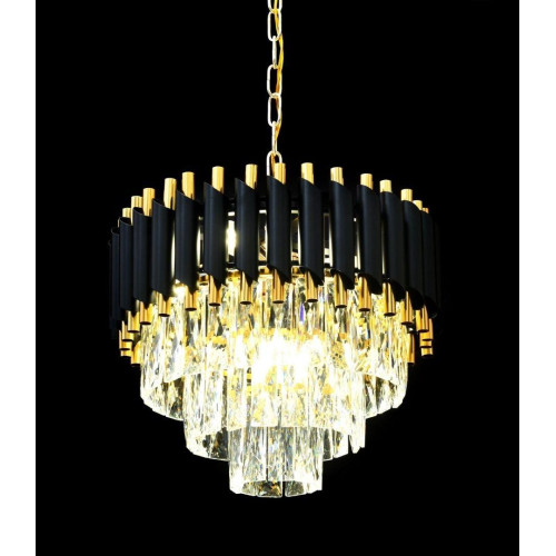 Подвесная люстра Lumina Deco Funneli LDP 6003-400 BK+F.GD