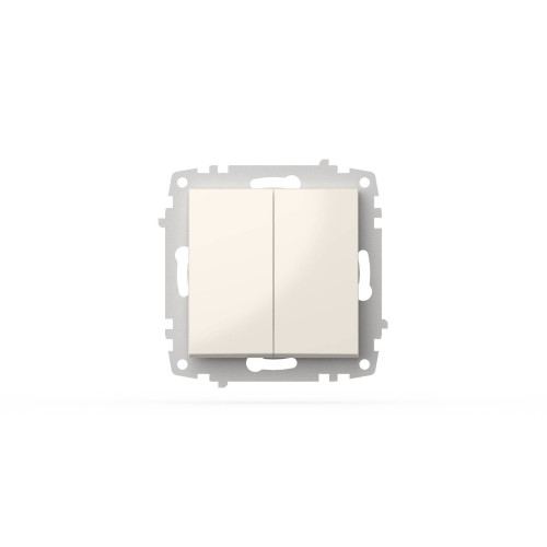 Выключатель двухклавишный ELBI Zena Vega 609-010200-202