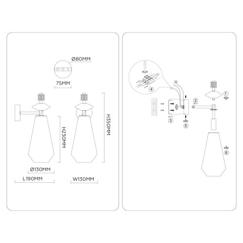 Бра Ambrella Light High Light Ceramo Modern LH53307