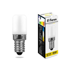 Лампа светодиодная Feron E14 2W 2700K Цилиндр Матовая LB-10 25295