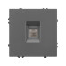 Механизм телефонной розетки Arlight SCT-NOBE-MTL1-SFPL-GR (RJ-11, 4C) (Серый базальт) 054303