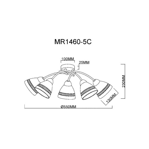 Потолочная люстра MyFar Emily MR1460-5C