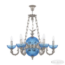 Подвесная люстра Bohemia Ivele Crystal Florence 71003P/6/175 Ni P Aquamarine/M-1G FE1S