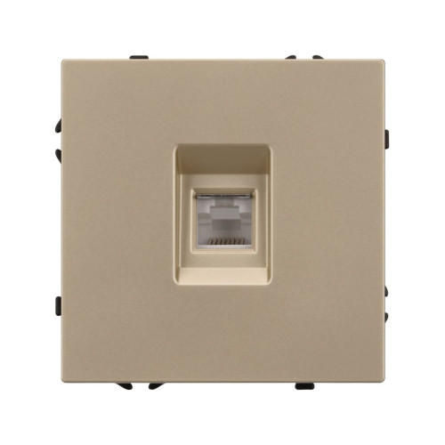 Механизм телефонной розетки Arlight SCT-NOBE-MTL1-SFPL-GD (RJ-11, 4C) (Золотой песок) 054302