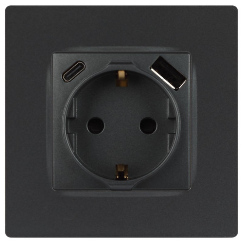Розетка со шторками с USB type-A+C Эра 12-4108-12 Б0067700