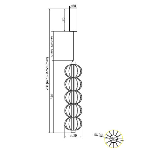 Подвесной светильник Maytoni Golden Cage MOD216PL-L10G3K