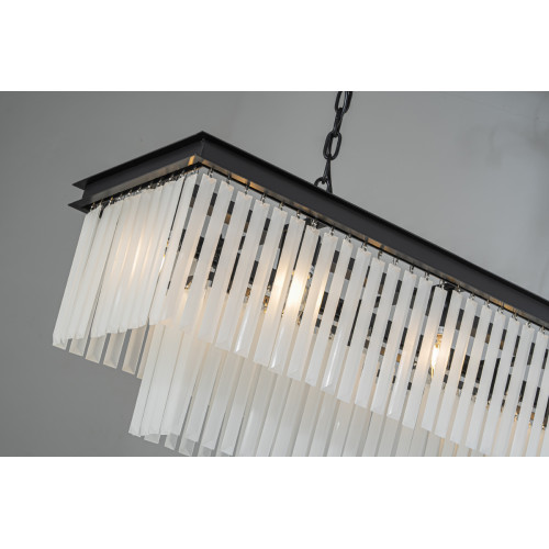 Подвесная люстра Delight Collection 1920s Odeon KR0387P-10C/P black/frost