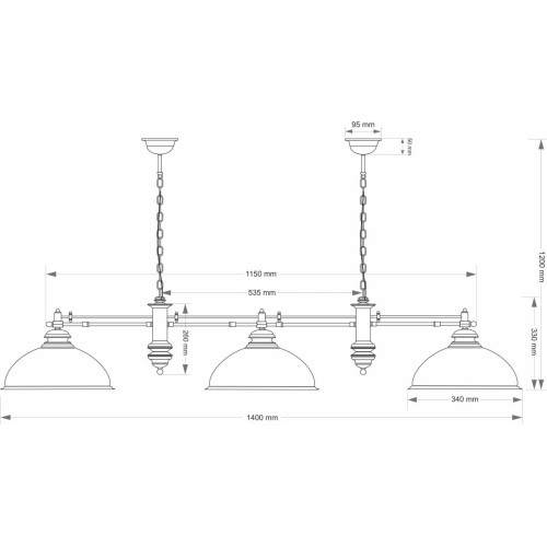 Подвесная люстра Kutek Lido LID-ZWL-3 (P) GR