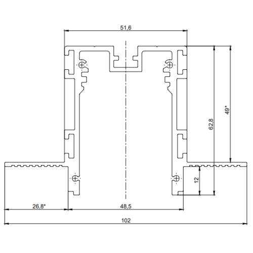 Шинопровод встраиваемый DesignLed SY-601201-RC-2-BL, 2м RU PCB 009893