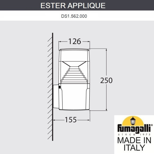 Уличный настенный светильник Fumagalli Ester DS1.562.000.AXD1L Уличный настенный светильник Fumagalli Ester DS1.562.000.AXD1L