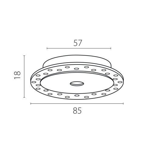 Рамка скрытого монтажа плоская для светильников Lightstar Spira 0741х6 (D65) 074106-02