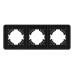 Рамка на 3 поста алюминиевая Arlight FRM-AKIRY-SFAL-3-BK 049741