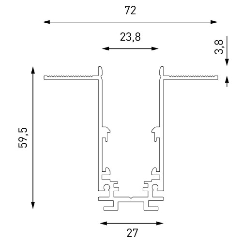 Шинопровод встраиваемый Lumker SY-LINK-20T2-2.5-BL 019296
