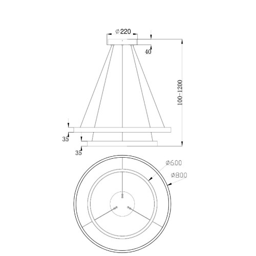 Подвесной светильник Maytoni Rim MOD058PL-L74W4K