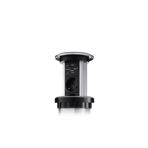 Сенсорный блок розеток LK (3 секции и 2 USB) Mebax 00-00001183