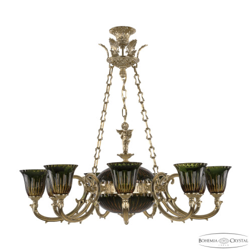 Подвесная люстра Bohemia Ivele Crystal Verona 72009P/9/250 G P2 U Amber-Green/H-1K Y8 FA10B