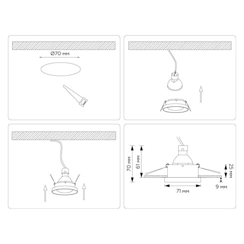 Встраиваемый светильник Ambrella Light Techno spot Technic base TN102802