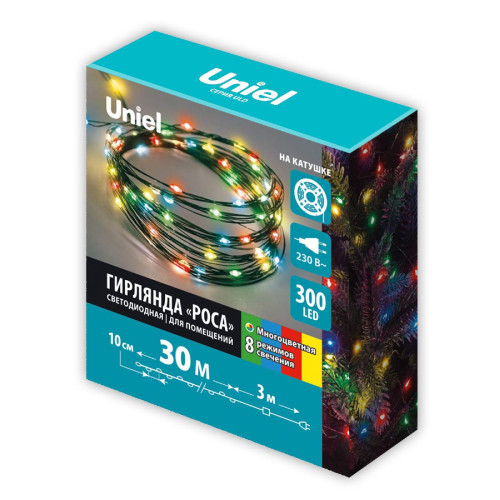 Гирлянда Роса Uniel ULD-S3000-300/DGA MULTI IP20 DEW UL-00012084
