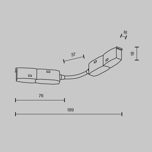 Коннектор для шинопровода Maytoni Magnetic track system Exility TRA034CS-B