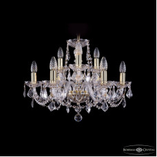 Подвесная люстра Bohemia Ivele Crystal 1402/6+3/195 G Leafs