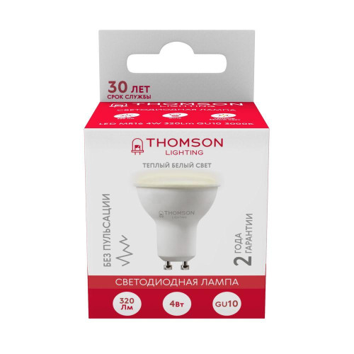Лампа светодиодная Thomson GU10 4W 3000K TH-B2103