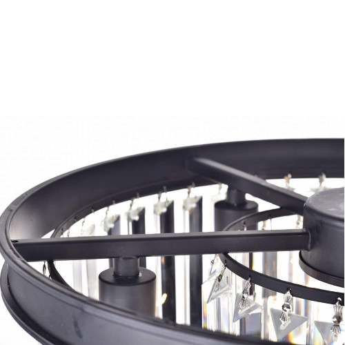 Подвесная люстра Delight Collection 1920s Odeon KR0387P-6B/P black/clear