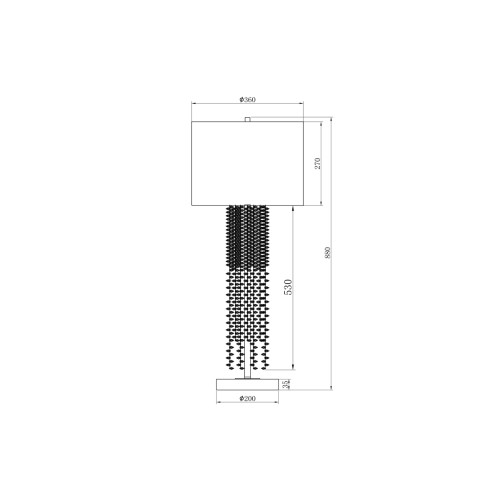 Настольная лампа Garda Decor K2KR0700T-1