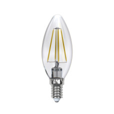 Лампа светодиодная филаментная (UL-00002862) Uniel E14 5W 4000K LED-C35-5W/NW/E14/CL/DIM GLA01TR