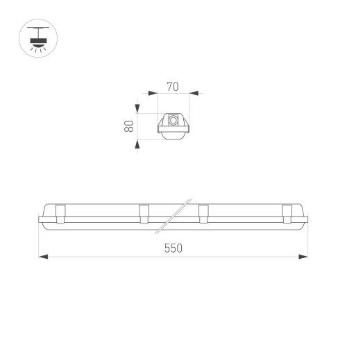 Потолочный светильник Arlight ALT-DALLAS-L550-20W Day4000-MIX (WH, 120 deg, 230V) (IP66 Пластик) 056910 Потолочный светильник Arlight ALT-DALLAS-L550-20W Day4000-MIX (WH, 120 deg, 230V) (IP66 Пластик) 056910