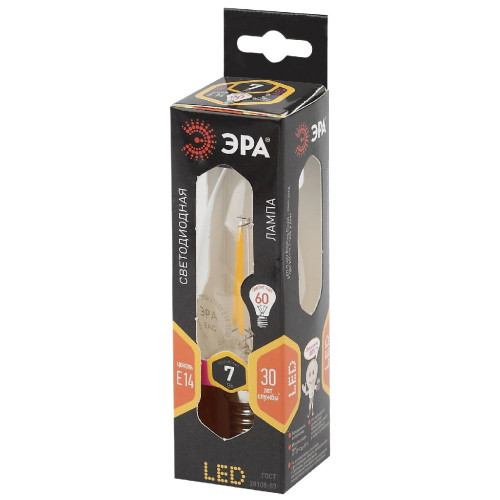 Лампа светодиодная Эра E14 7W 2700K F-LED B35-7W-827-E14 Б0027942