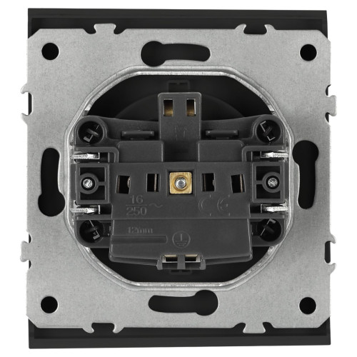 Розетка Эра Arktik 16-2101-05 с заземлением 2P+E Schuko 16А-250В антрацит Б0070418