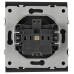 Розетка Эра Arktik 16-2101-05 с заземлением 2P+E Schuko 16А-250В антрацит Б0070418