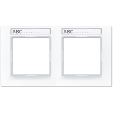 Рамка двухместная с полем для надписи Jung AC5820BFNAWW