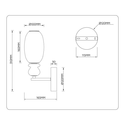 Бра Ambrella Light High Light Ceramo Modern LH53148