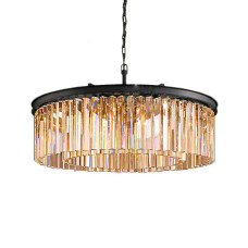 Подвесная люстра Delight Collection 1920s Odeon KR0387P-10B black/amber