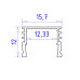 Алюминиевый накладной профиль Ambrella Light Alum Profile GP1750AL