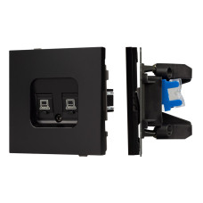 Механизм компьютерной розетки двойной Arlight SCT-TENDO-MPC2-PL-BK (RJ-45, CAT6) 054101 Механизм компьютерной розетки двойной Arlight SCT-TENDO-MPC2-PL-BK (RJ-45, CAT6) 054101