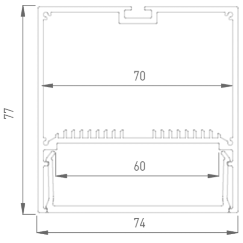Профиль алюминиевый DesignLed LS.7477 001079
