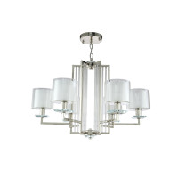 Подвесная люстра Crystal Lux Nicolas NICOLAS SP-PL6 NICKEL/WHITE