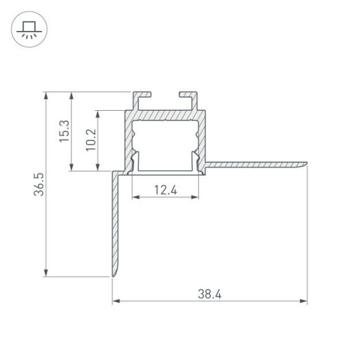 Профиль Arlight ARH-CEIL-S16-FANTOM-EDGE-2000 ANOD 034979