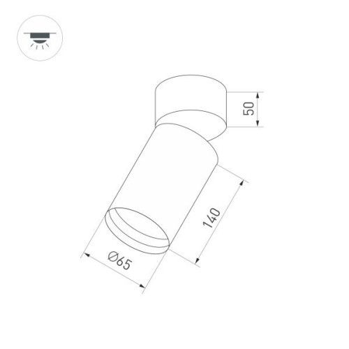Корпус накладного светильника Arlight SP-Polo-Surface-Flap-R65 024383(1)