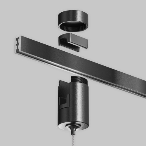 Коннектор с тросовым подвесом для магнитного шинопровода Maytoni Technical Tau Flarity TRA154SW-1B Коннектор с тросовым подвесом для магнитного шинопровода Maytoni Technical Tau Flarity TRA154SW-1B